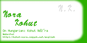 nora kohut business card